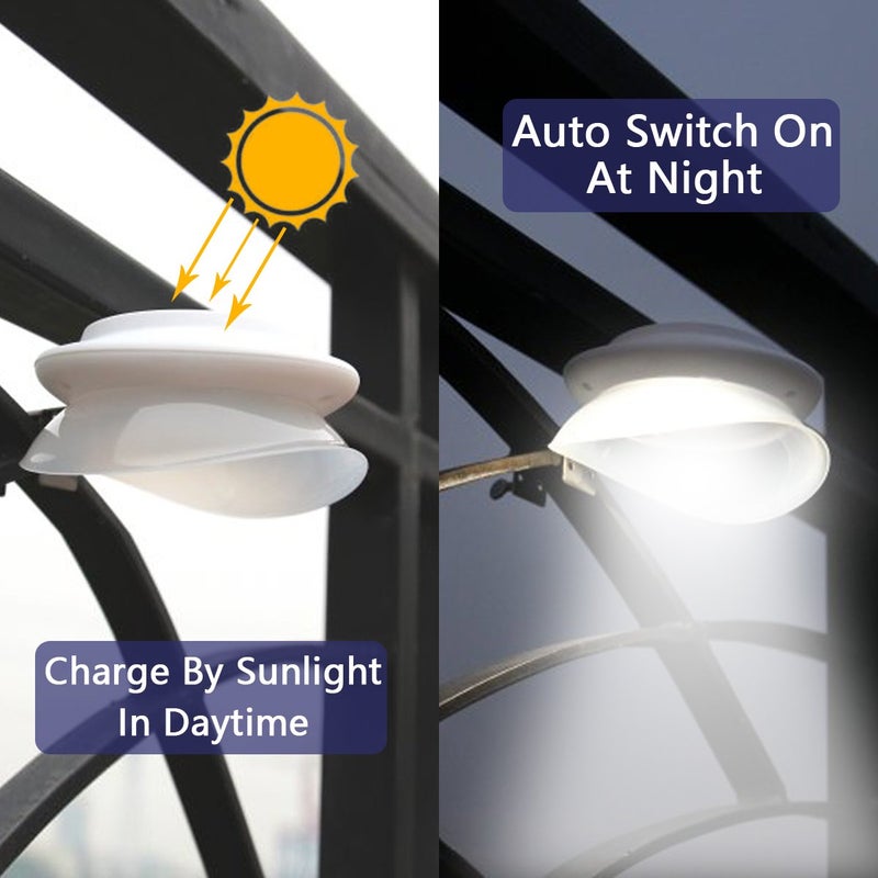 MOLEBIT Solar Gutter Lights Outdoor, 9 LED, Super Bright, Waterproof, Wireless Security for Garden, Wall, Yard, Deck - Image 4